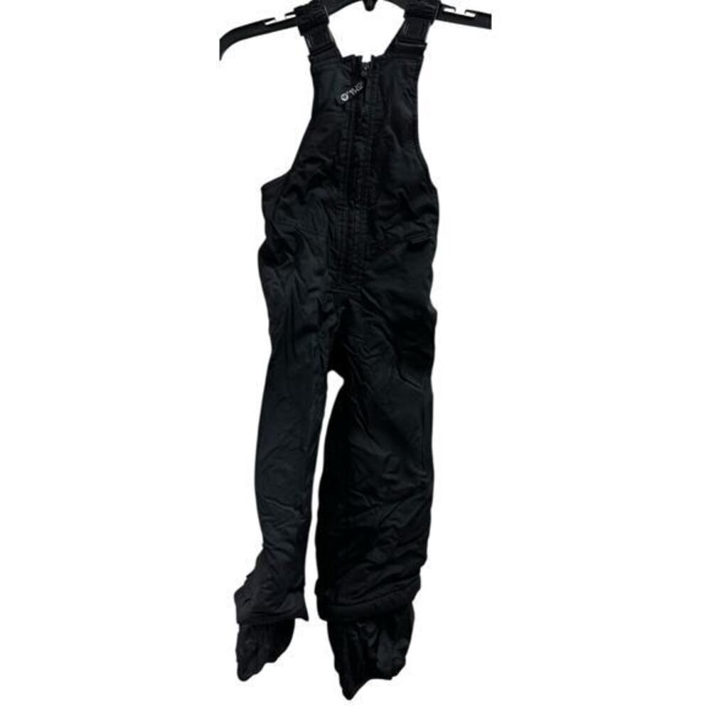 TOMA Black kids Bib overall ski snow pants winter stretch adjustable straps sz 5